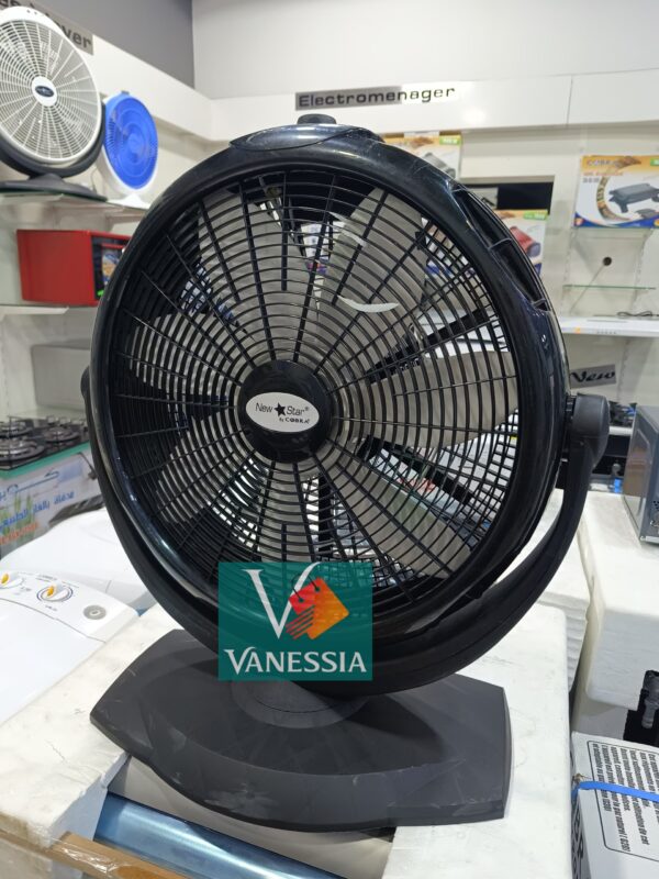 Ventilateur 2en1 de sol & mural cobra noir 7 lames - Image 2