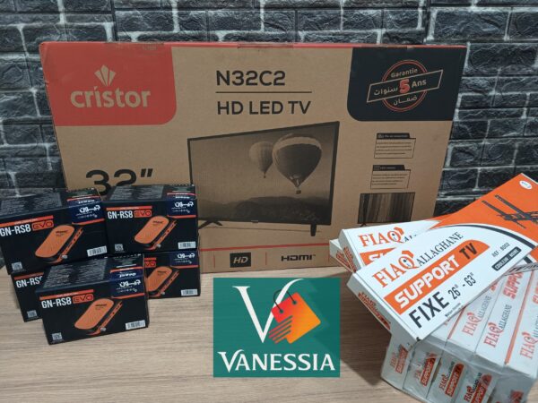 Téléviseur cristor 32p+support+démo 