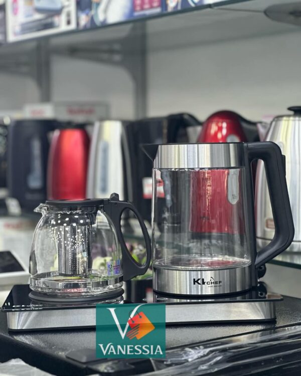 Bouilloire + théière KITCHEF avec plaque 1500 W 