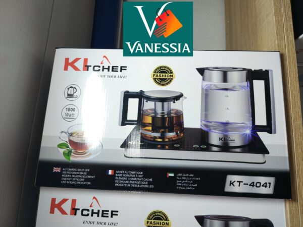 Bouilloire + théière KITCHEF avec plaque 1500 W  - Image 2