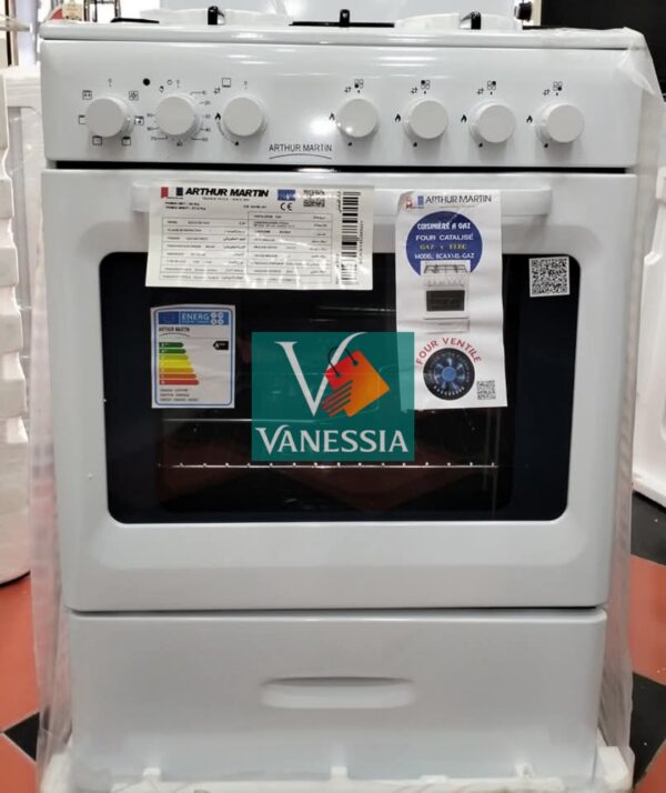 Cuisinière Arthur Martin 4 feux ventiller blanc