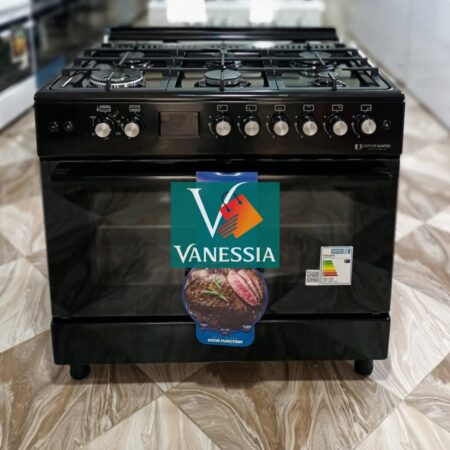 Cuisinière Arthur Martin 6 feux noir  ventiller