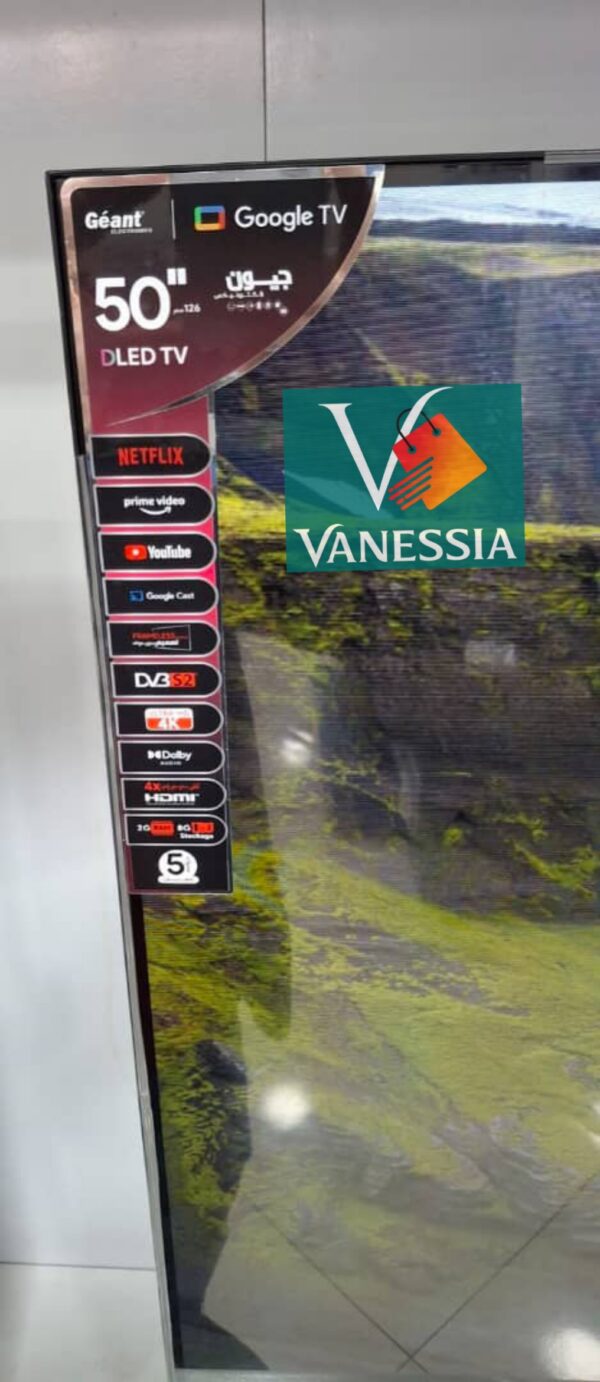 Téléviseur 50" DLED Google TV 4k Framless 2G Ram 8G stockage - Image 2